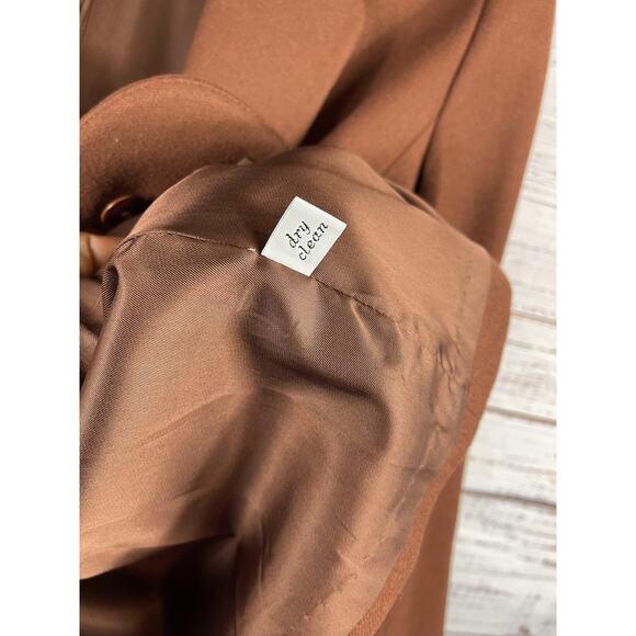 Vintage Pendleton Blazer Women's 6 Petite Brown 100% Wool One Button Made USA - Picture 6 of 9